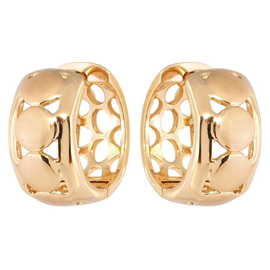 Серьги Xuping Позолота 18K колечки Дорожка кругов с золотистой эмалью фото №1