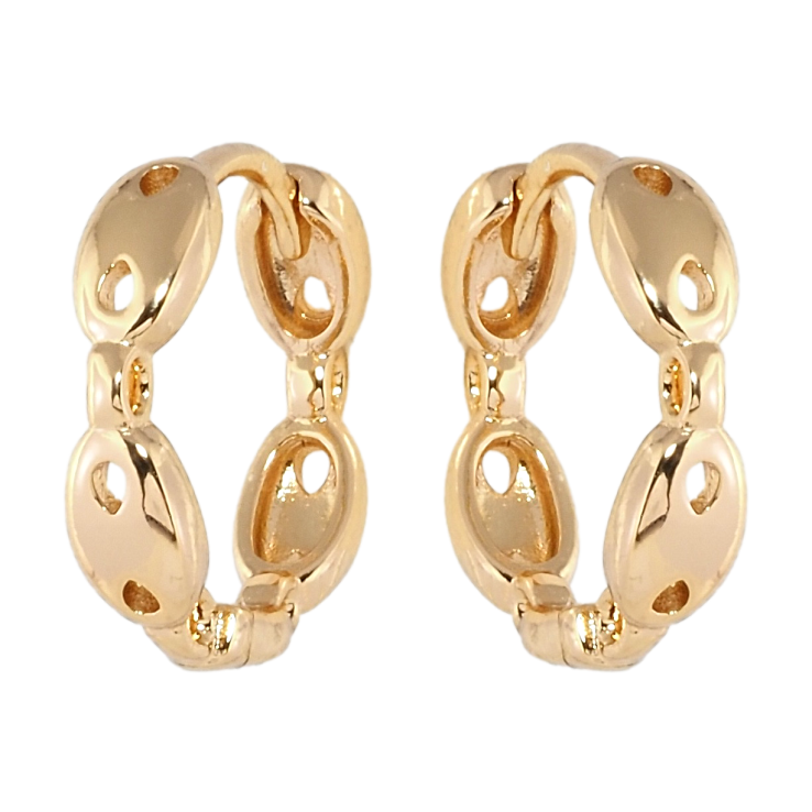 Серьги Xuping Позолота 18K колечки Овалы с вырезами капельки фото №6