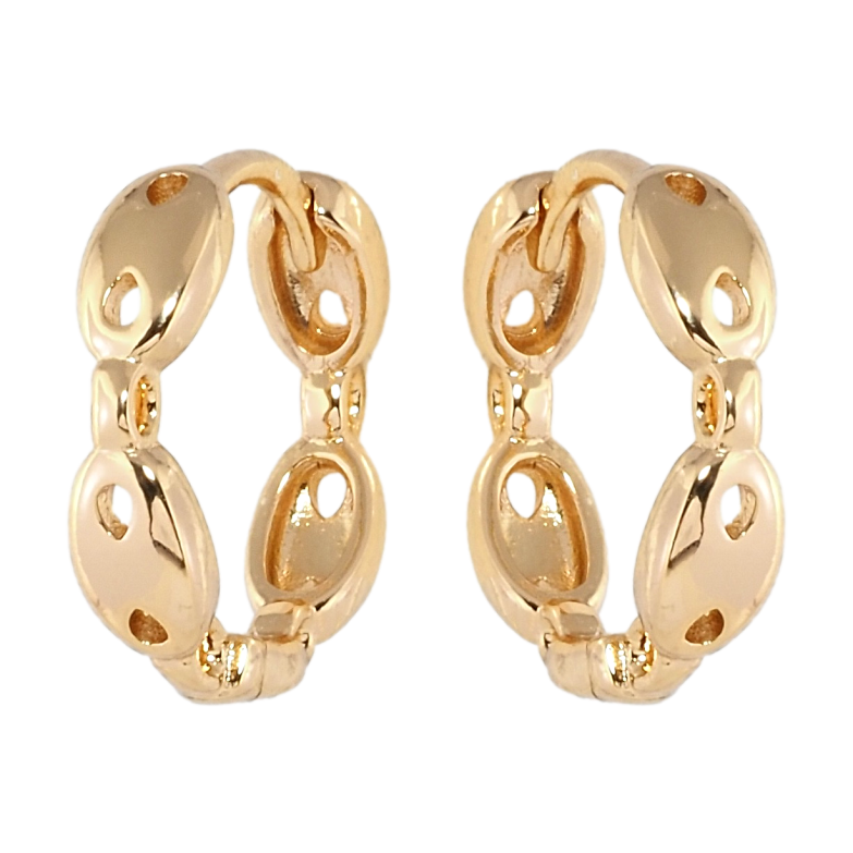 Сережки Xuping Позолота 18K колечка Овали з вирізами крапельки фото №1