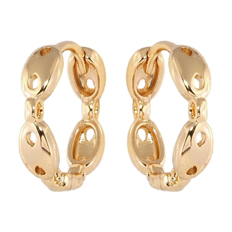 Сережки Xuping Позолота 18K колечка Овали з вирізами крапельки фото №1