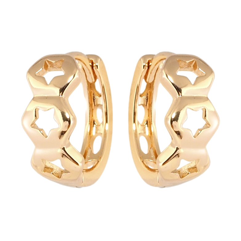 Сережки Xuping Позолота 18K колечка Зірочки фото №3