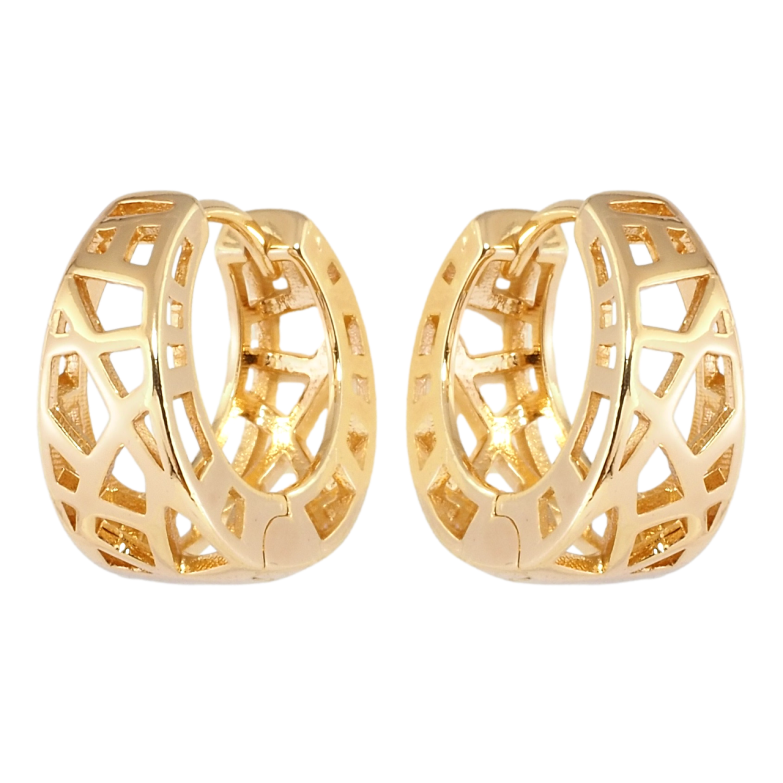 Серьги Xuping Позолота 18K колечки Фигурный резной орнамент фото №10