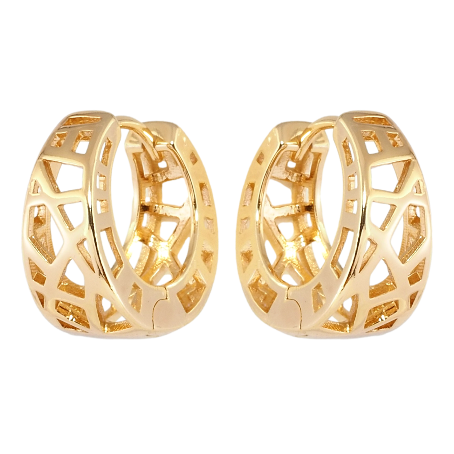 Серьги Xuping Позолота 18K колечки Фигурный резной орнамент фото №1
