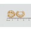 Серьги Xuping Позолота 18K колечки Фигурные с узором напылением фото №2