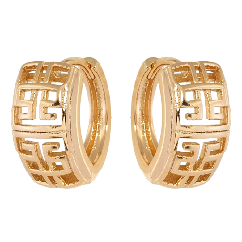 Сережки Xuping Позолота 18K колечка Різний античний орнамент фото №1