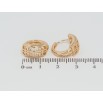 Серьги Xuping Позолота 18K колечки Резной античный орнамент фото №2