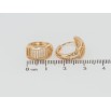 Сережки Xuping Позолота 18K колечка Декоративний гратчастий орнамент фото №2