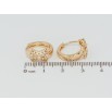 Серьги Xuping Позолота 18K колечки Замысловатый орнамент с цирконием фото №2
