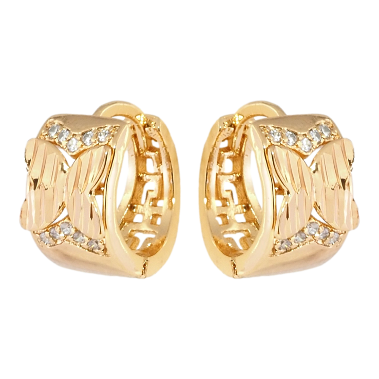 Сережки Xuping Позолота 18K колечка Візерунок метелика фото №4