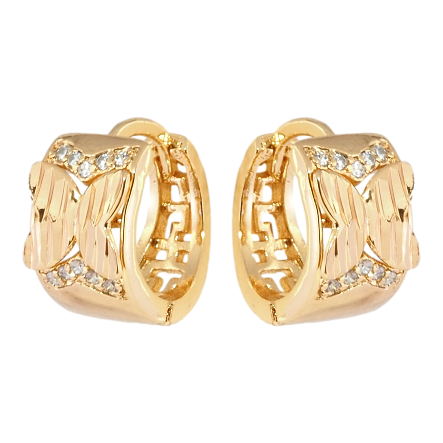 Сережки Xuping Позолота 18K колечка Візерунок метелика фото №1