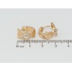Серьги Xuping Позолота 18K колечки Фигурные с цирконием и узором напылением фото №2