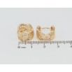 Серьги Xuping Позолота 18K колечки Восьмерки с резным узором фото №2