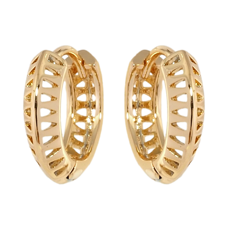 Серьги Xuping Позолота 18K колечки Треугольные вырезы фото №9