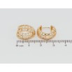 Серьги Xuping Позолота 18K колечки Решетчатый резной орнамент фото №2