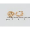 Серьги Xuping Позолота 18K колечки Овалы с полосатым узором фото №2