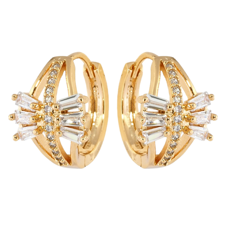 Серьги Xuping Позолота 18K колечки Лучистость фото №18