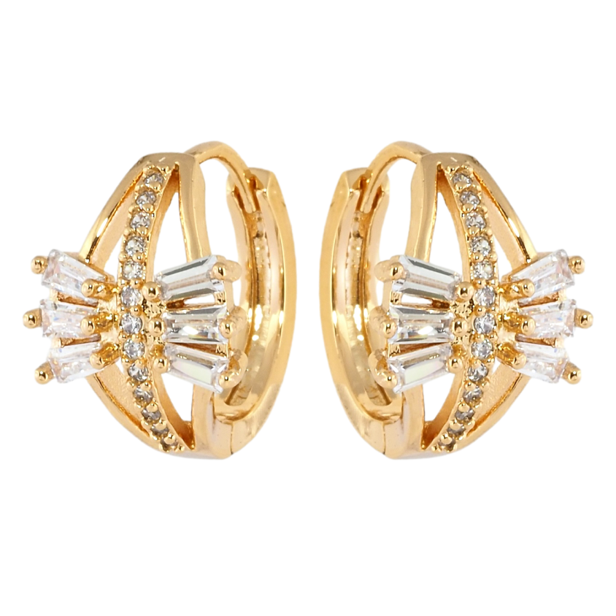 Серьги Xuping Позолота 18K колечки Лучистость фото №1