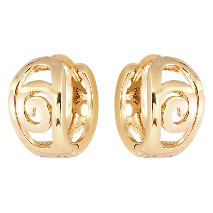 Сережки Xuping Позолота 18K колечка Завитки фото №21