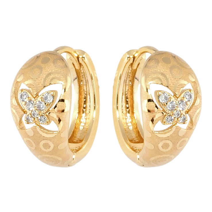 Серьги Xuping Позолота 18K колечки Декоративный орнамент бабочки фото №13
