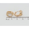 Серьги Xuping Позолота 18K колечки Мистерия с кристаллами фото №2