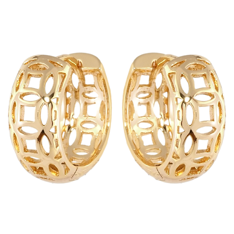 Сережки Xuping Позолота 18K колечка Різний орнамент фото №1