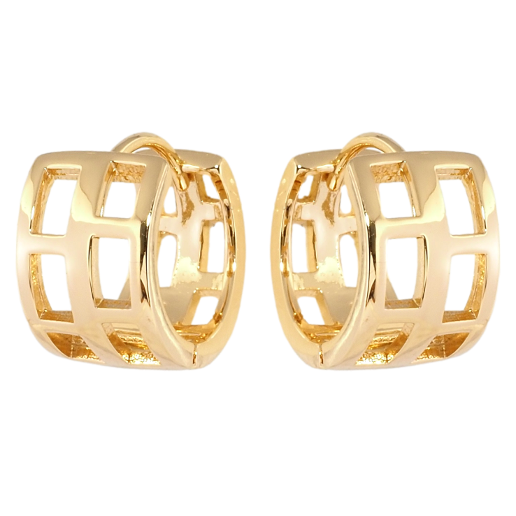 Сережки Xuping Позолота 18K колечка Гратовий орнамент фото №21