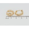 Серьги Xuping Позолота 18K колечки Декоративный орнамент с цирконием фото №2