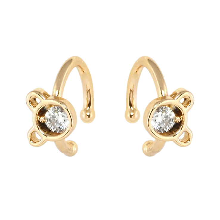 Сережки дитячі Xuping Позолота 18К кафи Ведмедики фото №9 Сережки дитячі Xuping Позолота 18К кафи Ведмедики фото №9