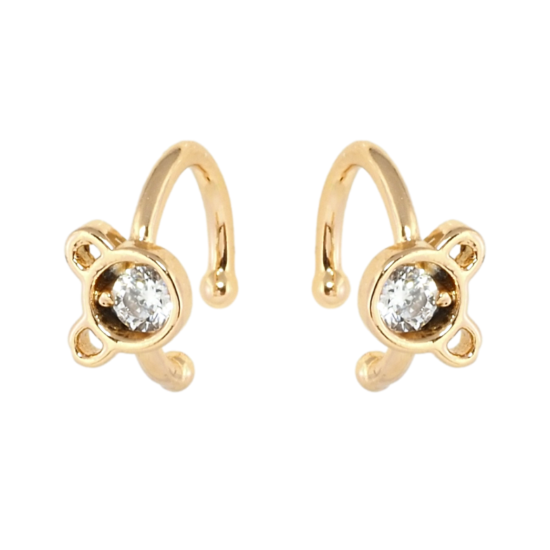 Серьги детские Xuping Позолота 18К каффы Мишки фото №3 Серьги детские Xuping Позолота 18К каффы Мишки фото №3