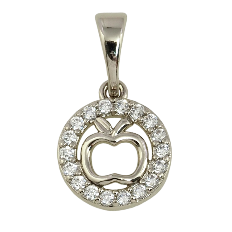 Кулон Xuping Родій Яблучко, ø 10мм для ланцюжка до 5мм фото №3