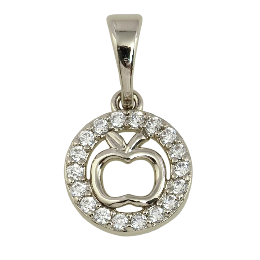 Кулон Xuping Родій Яблучко, ø 10мм для ланцюжка до 5мм фото №1