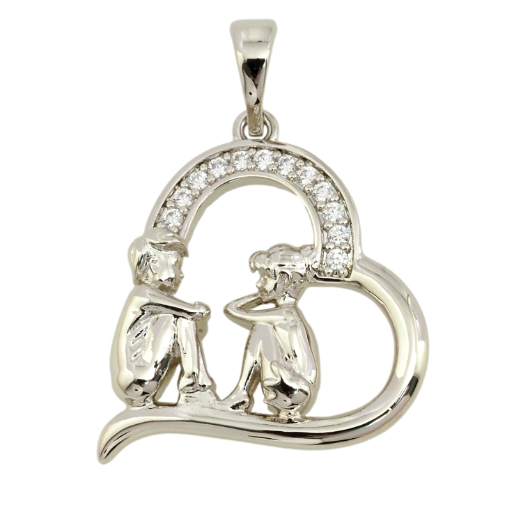 Кулон Xuping Родій Закохана пара для ланцюжка до 5мм фото №8