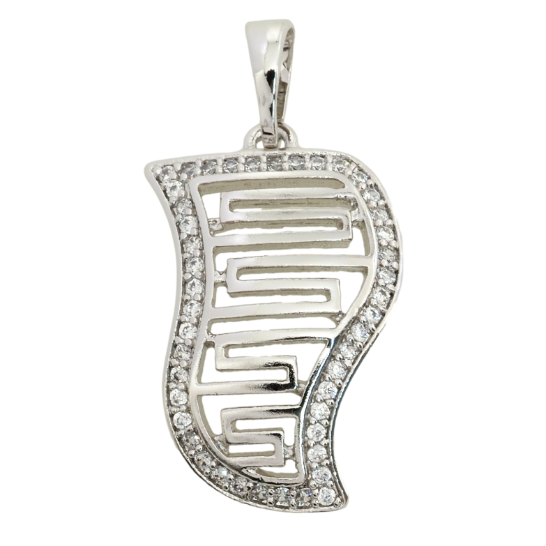 Кулон Xuping Родий Декоративный узор с цирконием для цепочки до 5мм фото №1