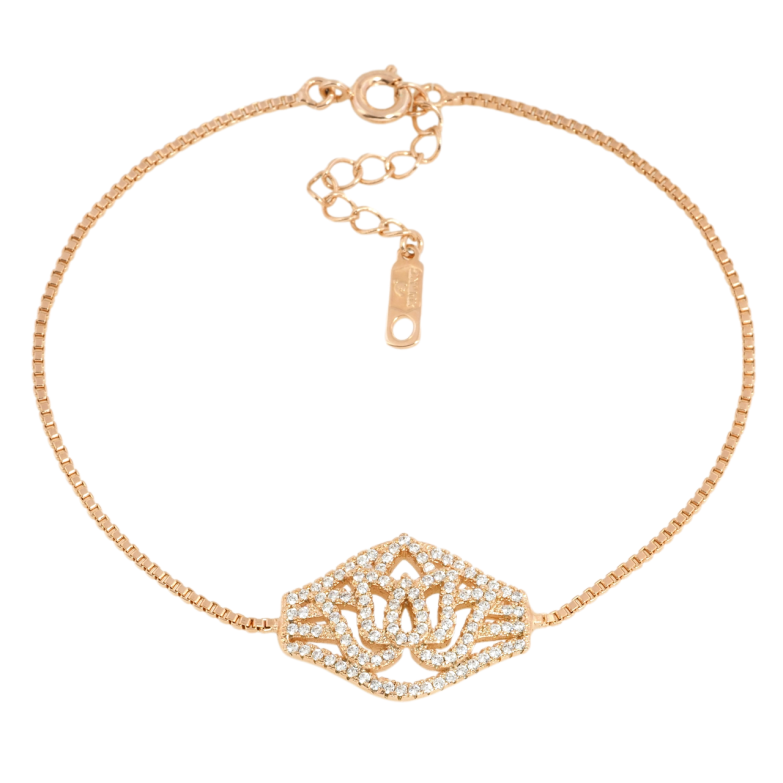 Браслет Xuping Позолота РВ Ланцюжок з декоративною вставкою довжина з доп. ланцюжком 20-23см х 1мм фото №1