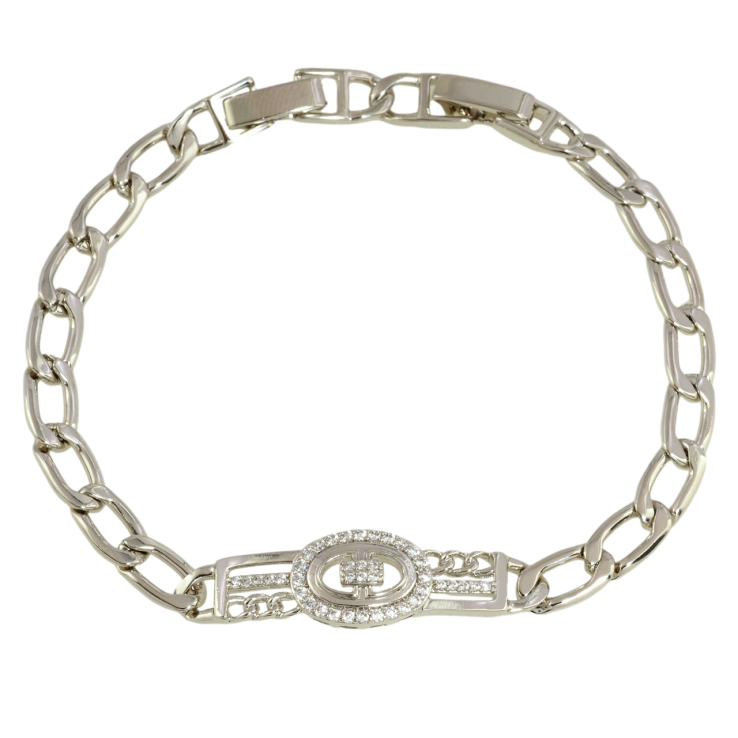 Браслет Xuping Родій Ланцюжок з декоративною вставкою довжина з дод. замком 17.5,19.5см х 6мм фото №19