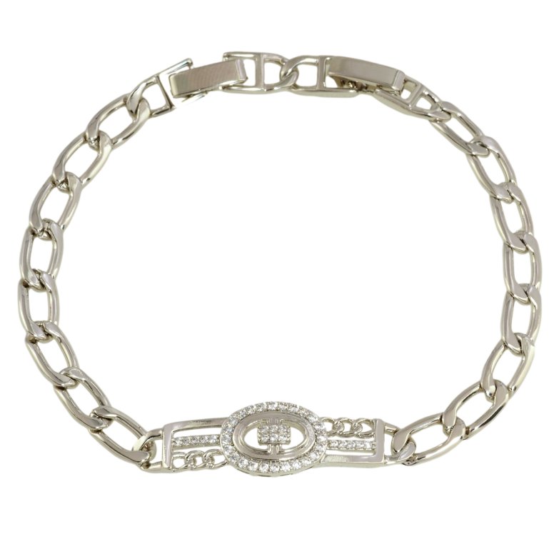 Браслет Xuping Родій Ланцюжок з декоративною вставкою довжина з дод. замком 17.5,19.5см х 6мм фото №18