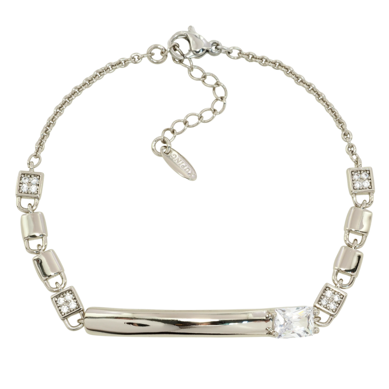 Браслет Xuping Родий Цепочка с вставкой замочки длина с доп.цепочкой 17-20см х 2мм фото №20