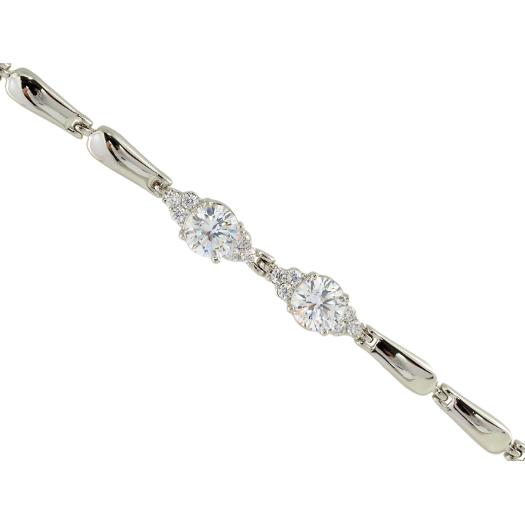 Браслет Xuping Родій Кристальний візерунокдовжина з дод. ланцюжком 17-20см х 4мм фото №23