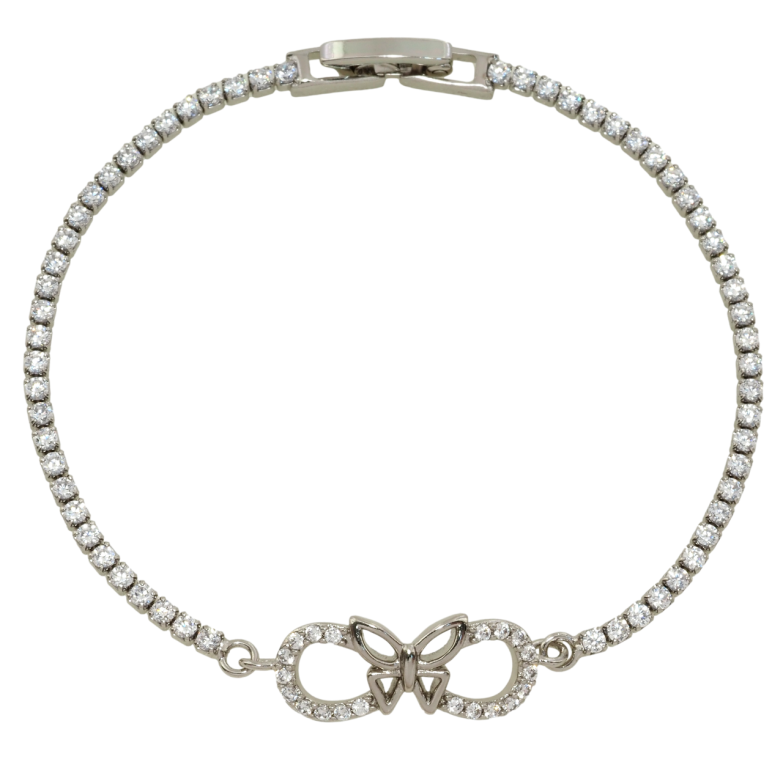 Браслет Xuping Родій Доріжка цирконію з метеликом довжина 17см х 2мм фото №3