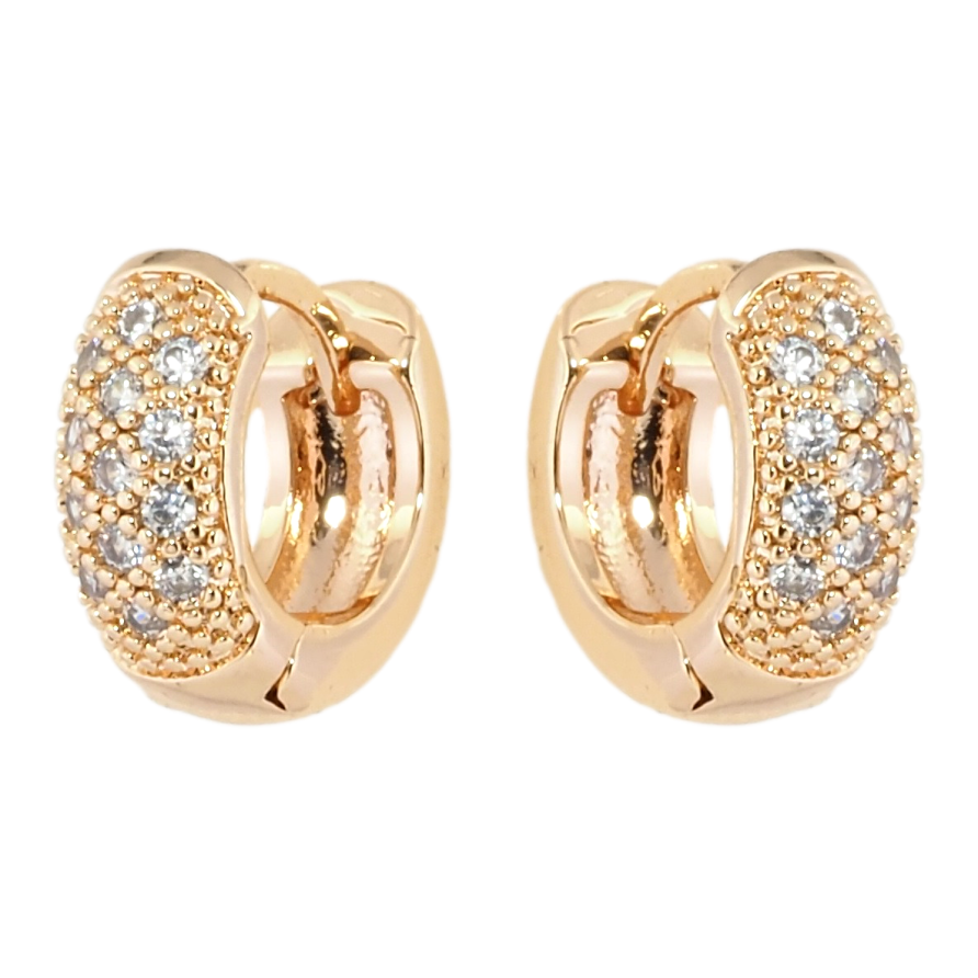 Сережки Xuping M&L Колір 18K колечка Інкрустація цирконієм фото №1