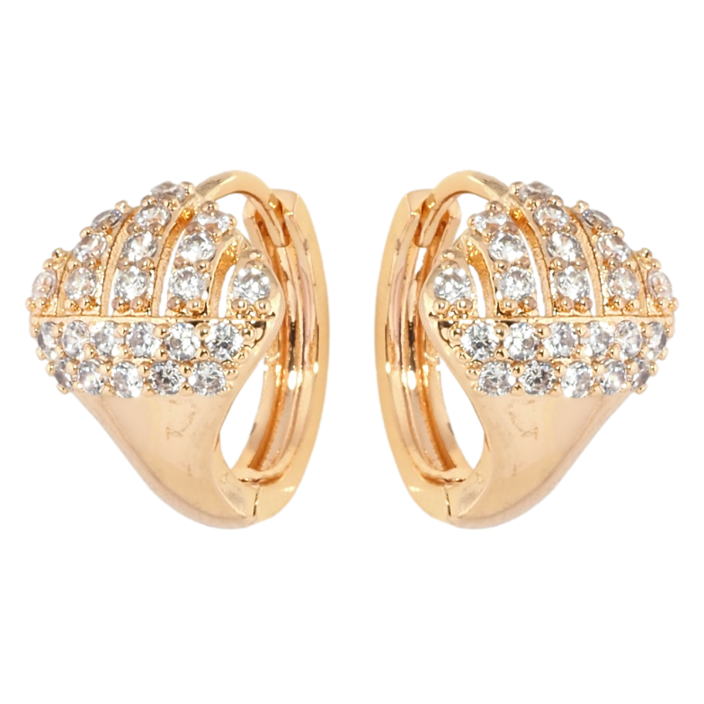 Сережки Xuping M&L Колір 18K колечка Інкрустація цирконієм фото №1