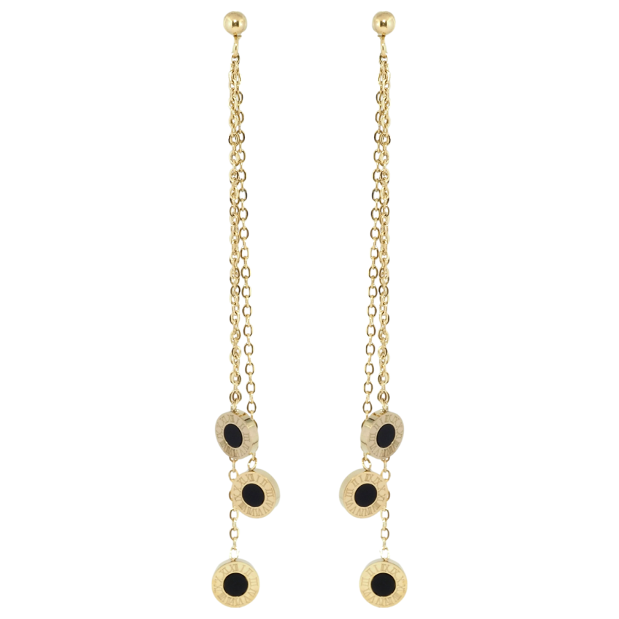 Серьги Xuping TTM Stainless Steel цвет 14K пусеты Декоративные подвески циферблат фото №1