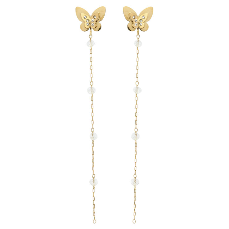 Серьги Xuping TTM Stainless Steel цвет 14K пусеты Подвески бабочки фото №19