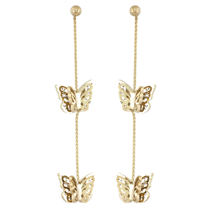 Серьги Xuping TTM Stainless Steel цвет 14K пусеты Подвески бабочки фото №18