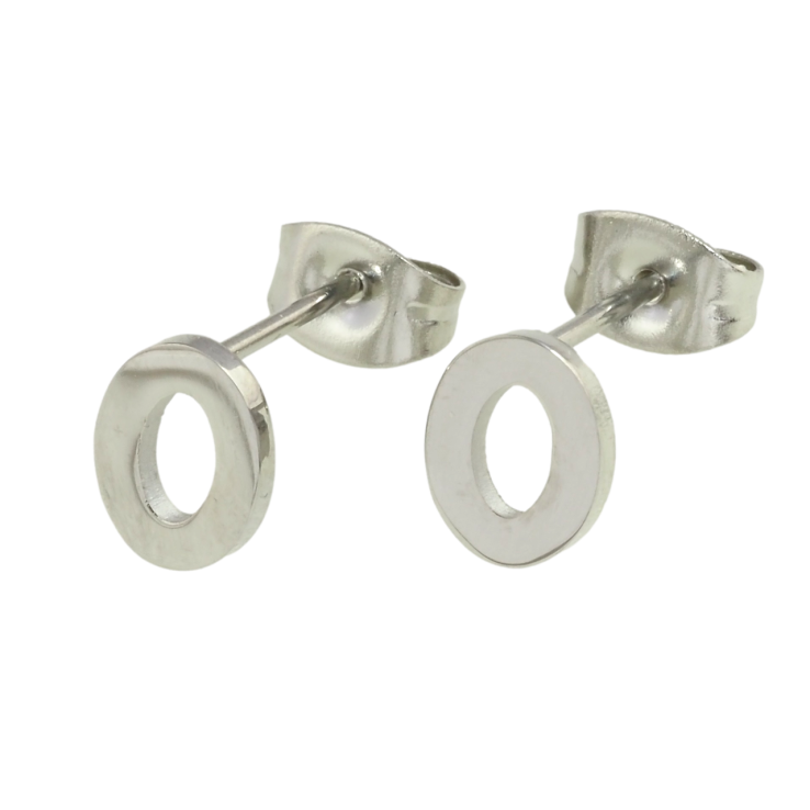 Серьги Xuping TTM Stainless Steel цвет Родий пусеты Овалы фото №15