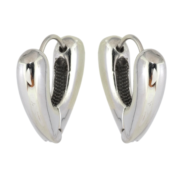 Сережки Xuping TTM Stainless Steel колір Родій колечка Декоративні серця фото №11