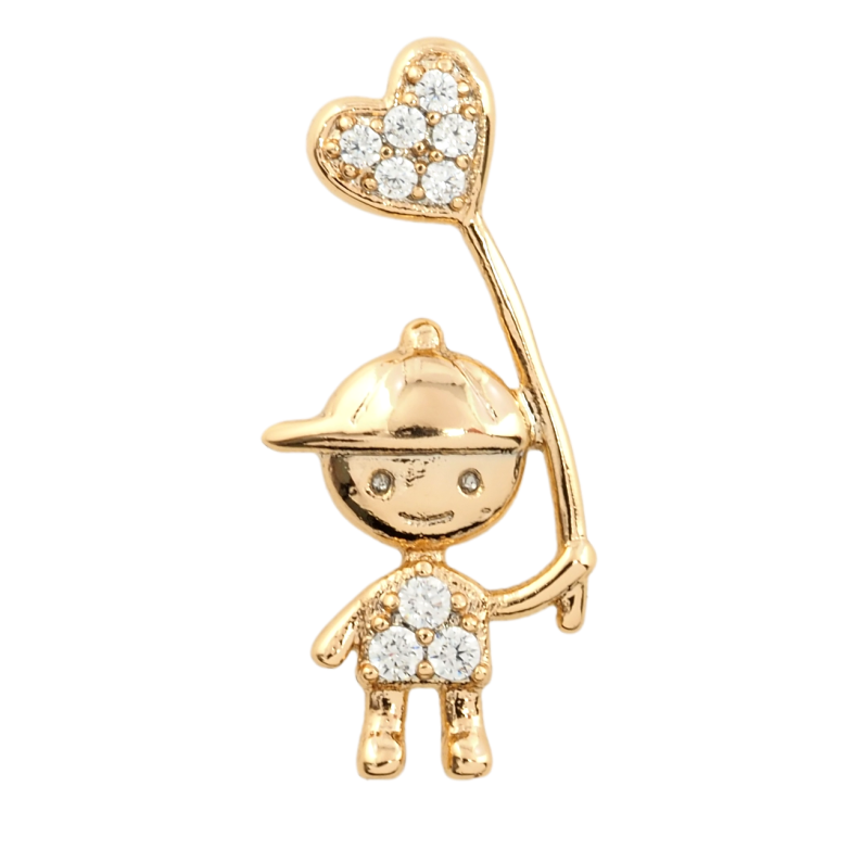 Кулон Xuping Позолота 18K Хлопчик із серцем для ланцюжка до 2 мм фото №1