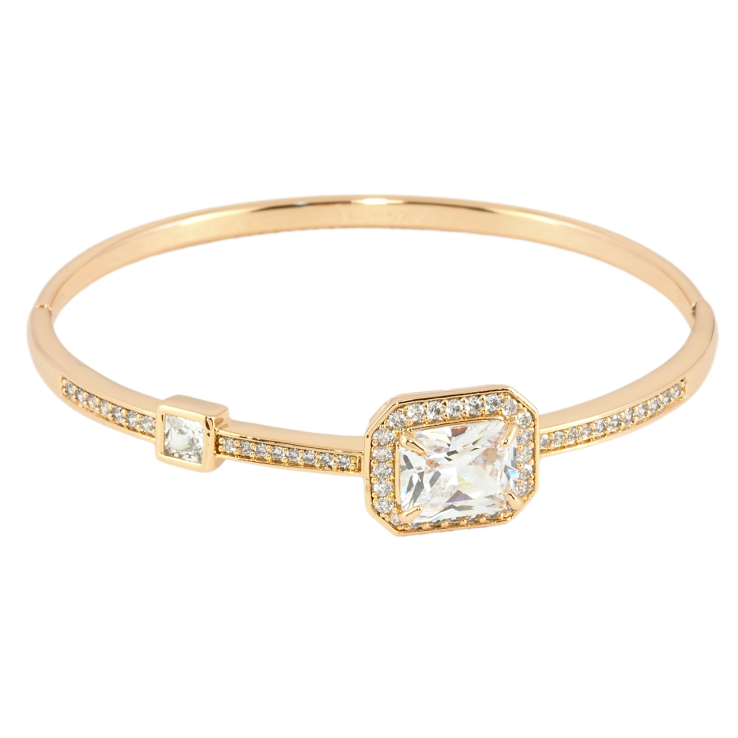 Браслет Xuping Позолота 18K Фианиты на дорожке циркония ø 5.7см фото №8