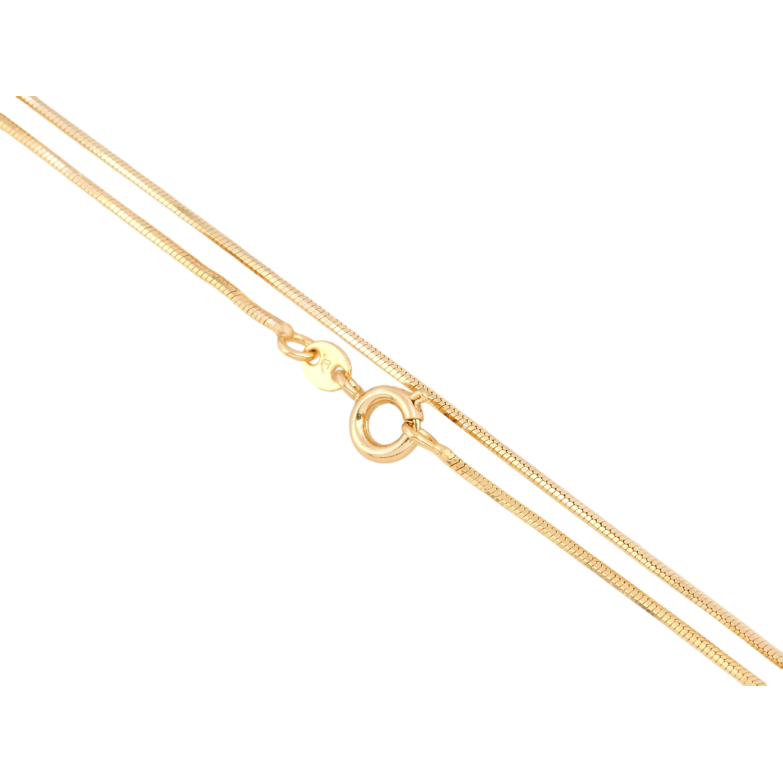 Ланцюжок Xuping Позолота 18K Плетіння Ювелірний шнур 6-ти гранний довжина 50см х 1мм фото №1