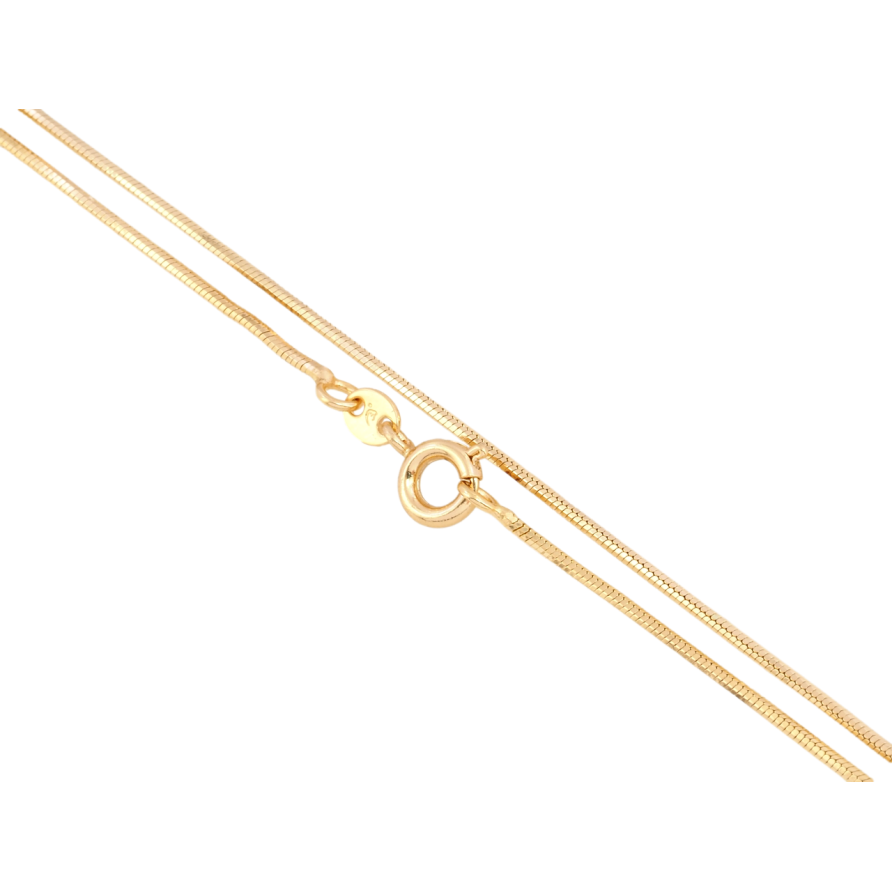 Ланцюжок Xuping Позолота 18K Плетіння Ювелірний шнур 6-ти гранний довжина 50см х 1мм фото №1